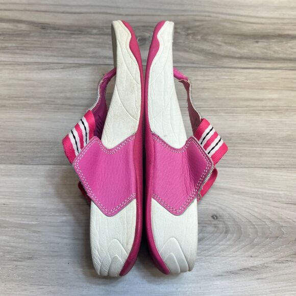 Therashoe Sandals Flip Flop Thong Therapy Molded Insole Pink Leather Size 6 - Picture 3 of 9